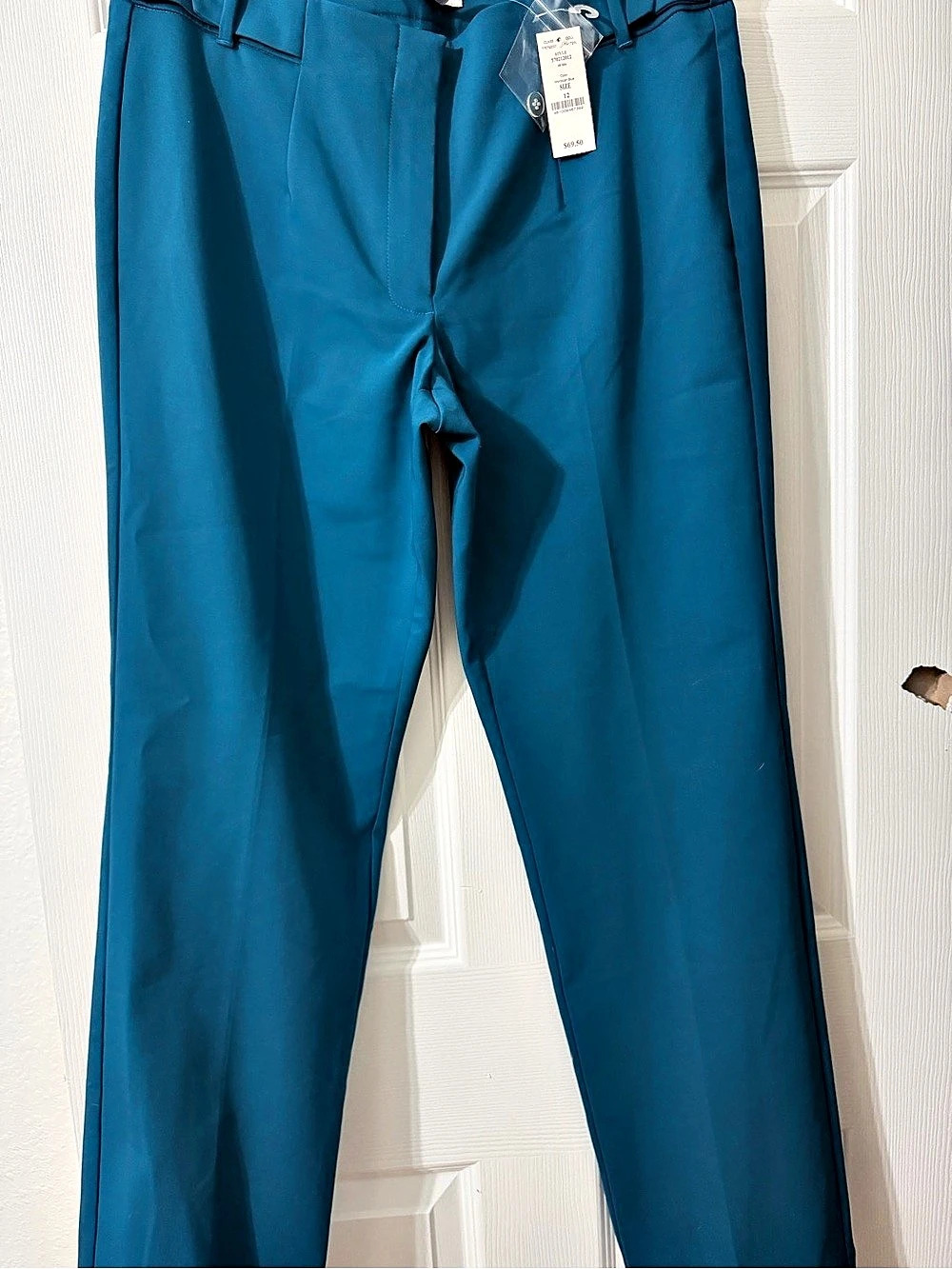 White House Black Market Straight Leg Trousers in Blue Size 12 NWT
